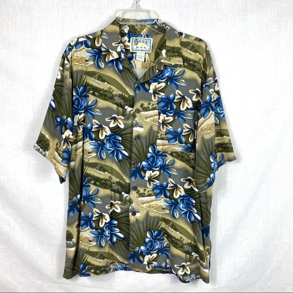 Hana BAY Other - Hana BAY  Casual Short Sleeve Shirt  Rayon  Large